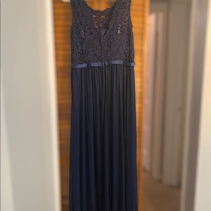 David’s Bridal Bridesmaid Dress- Dark Blue